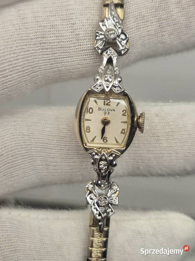 Zabytkowy zegarek damski BulovaDiamond Chorzów