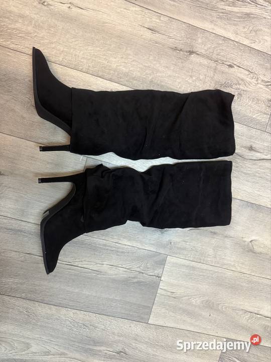 40 Czarne ekskluzywne kozaki szpilki wieczorowe Kraków