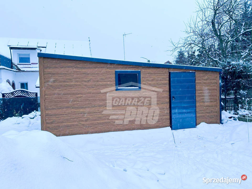 Garaż Blaszany 4x6 Brama uchylna drewnopodobny samodzielny Nieruchomości Lubartów sprzedam