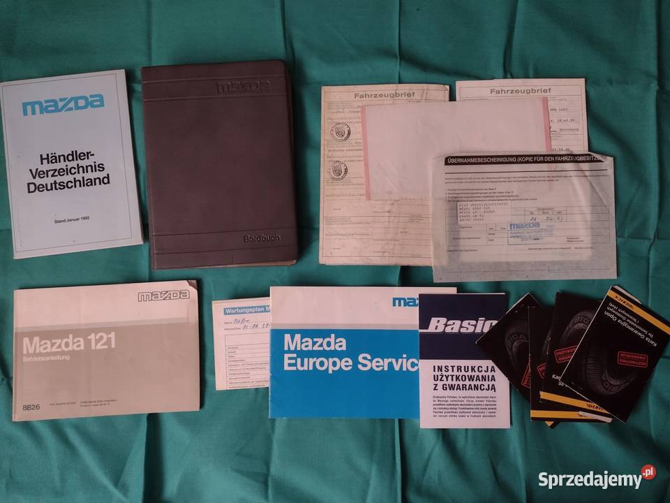 MAZDA 121 Instrukcja Obslugi książka Serwis Etui Łódź