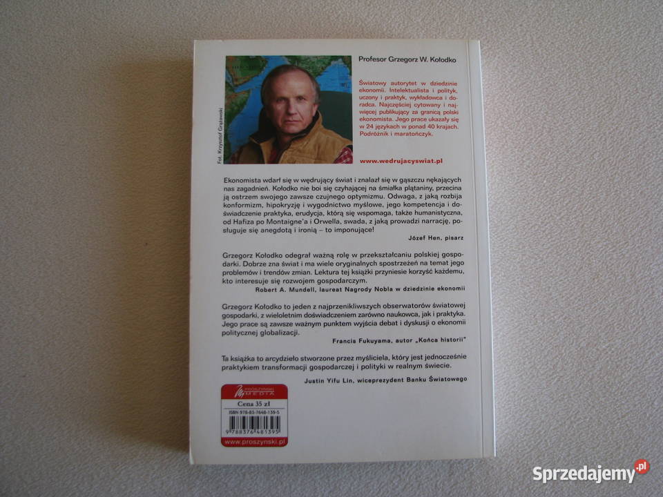 Wędrujący świat Grzegorz W Kołodko autograf miękka małopolskie Brzegi sprzedam