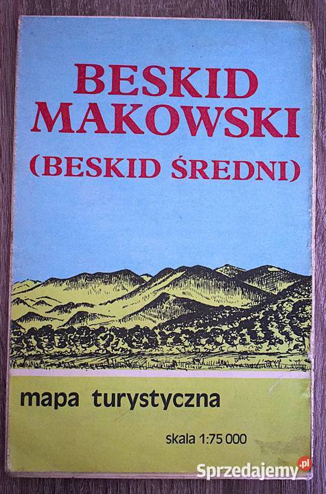 Beskid Makowski Beskid Średni Mapa Turystyczna Antykwariat Chełmno