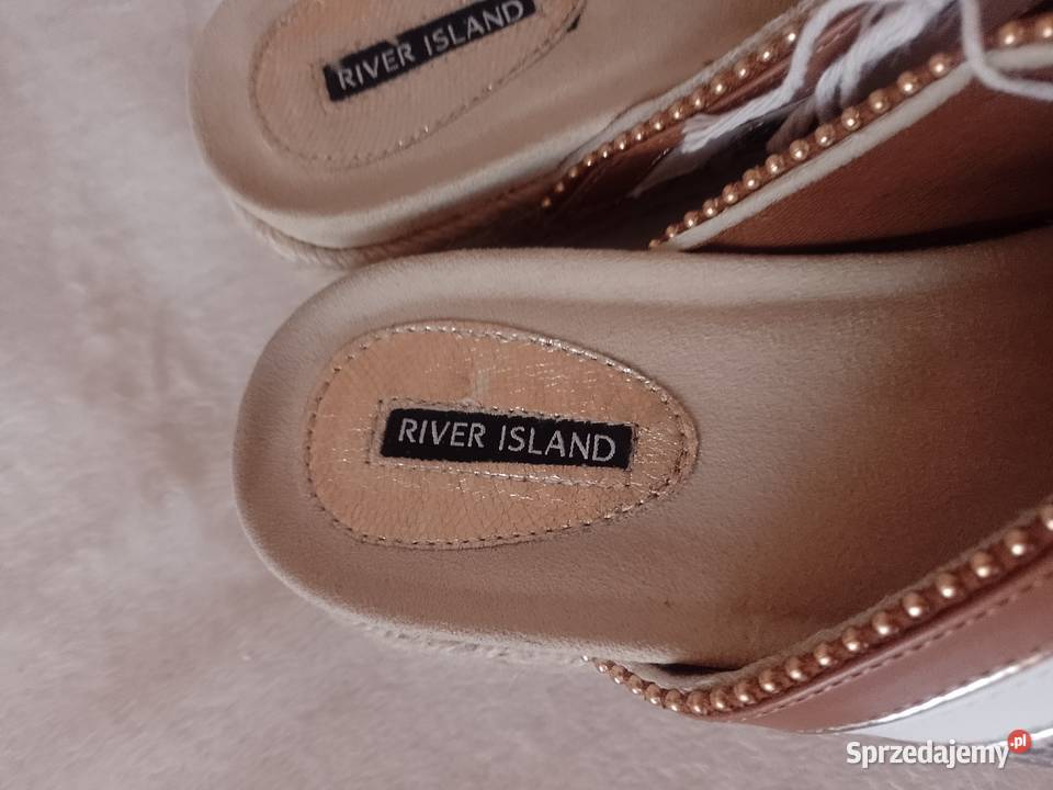 39 RIVER ISLAND Ekskluzywne bogato zdobione tkanina Obuwie Kraków
