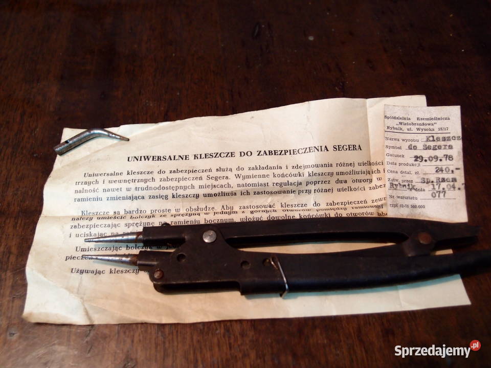 Uniwersalne szczypce segera proste długość195mm