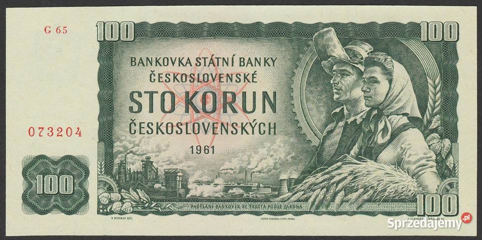 Czechosłowacja 100 koron 1961 stan bankowy UNC
