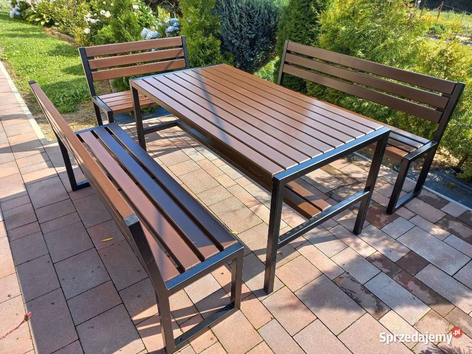 Zestaw ogrodowy meble stalowe nowe komplety do Meble ogrodowe Gdańsk