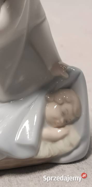 LLADRO 4635 Anioł Stróż Aniołek usypiający Porcelana i szkło Dobrzany