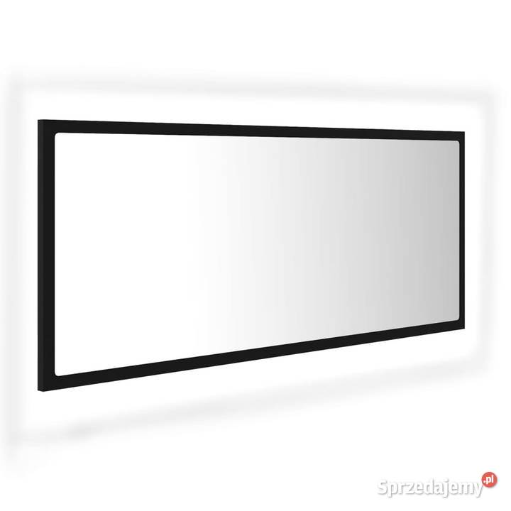 Lustro łazienkowe z LED czarne 100x85x37 akryl mazowieckie Warszawa