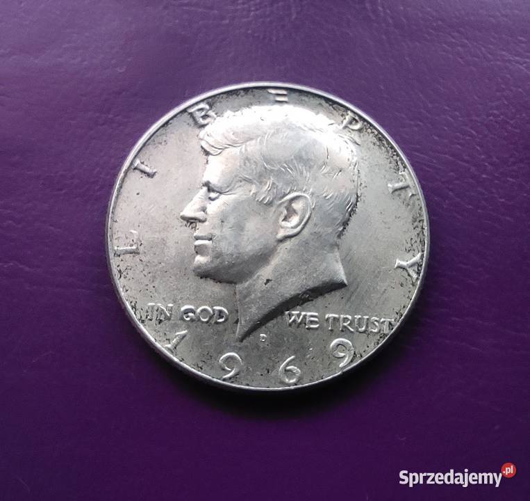 Moneta 1/2 DOLARA 1969 D -''Kennedy''- Half dollar - Srebro