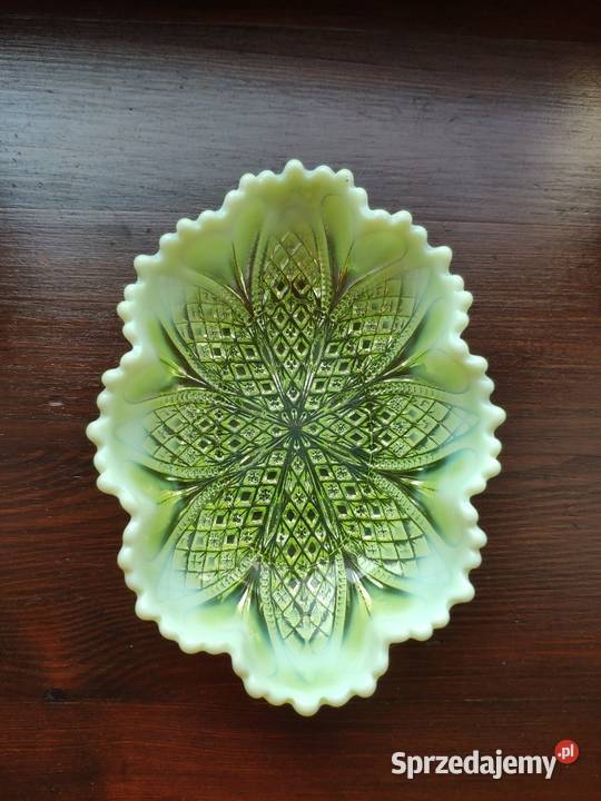 Szkło uranowe George Davidson talerzyk 1903r