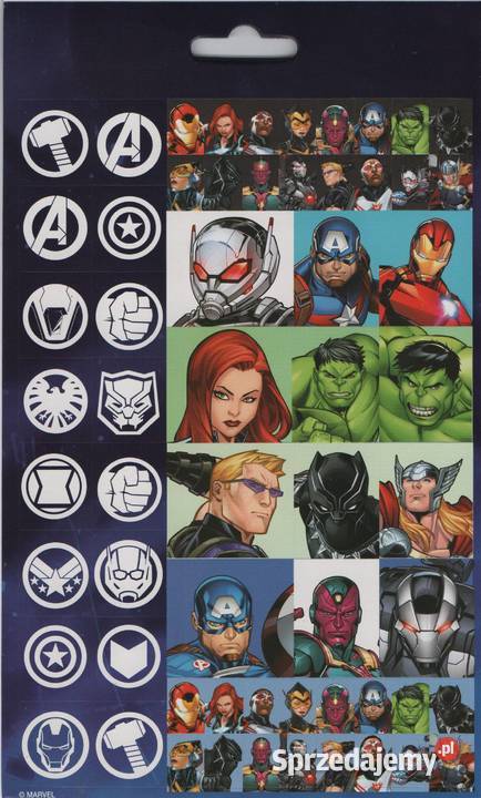 AVENGERS MEGA Zestaw Naklejki Nalepki 700 Thor Mogilany