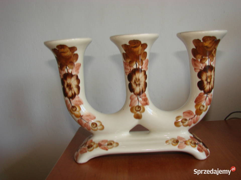 ZF Koło fajansowy świecznik Pruszcz Gdański