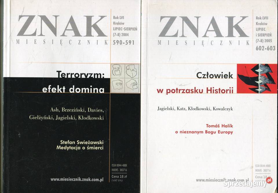 Znak Miesięcznik 2005 602603 2004 590591 miękka Szczecin