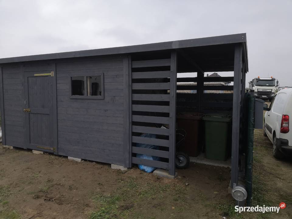 Domek narzędziowy ogrodowy drewutnia wiata garaż