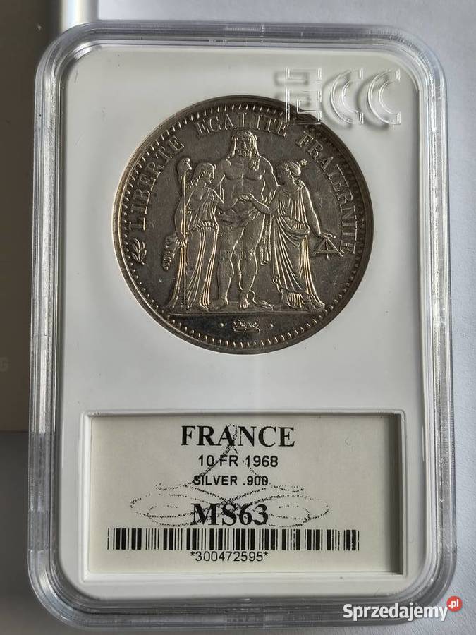 10 franków 1968 Francja Herkules srebro Ag 900 Szczecin