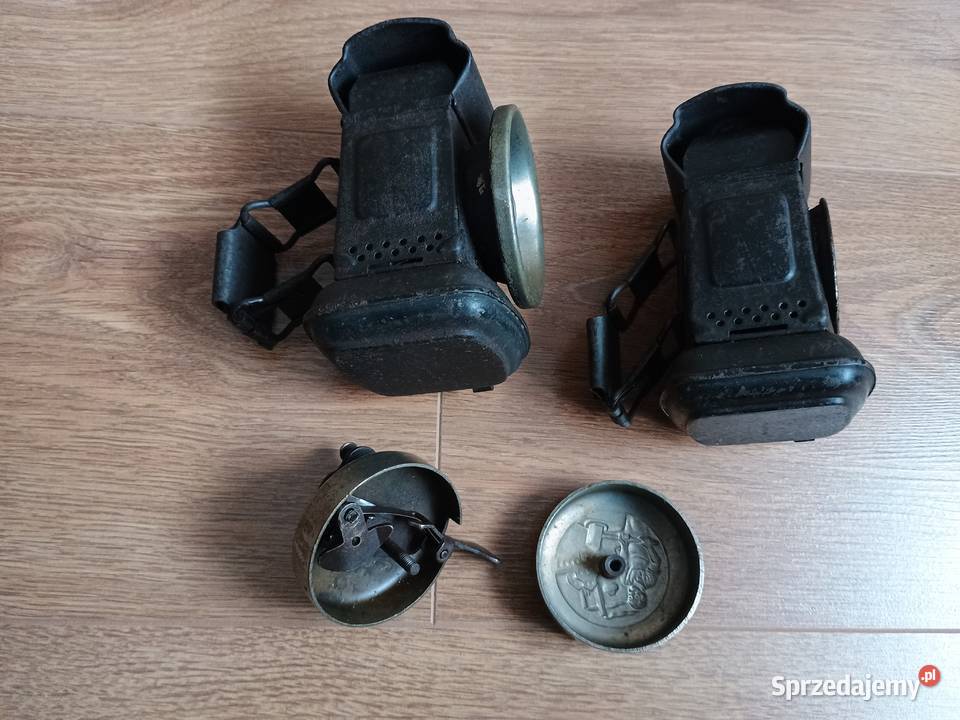Lampy dzwonek rower antyk zabytkowy Części i akcesoria sprzedam