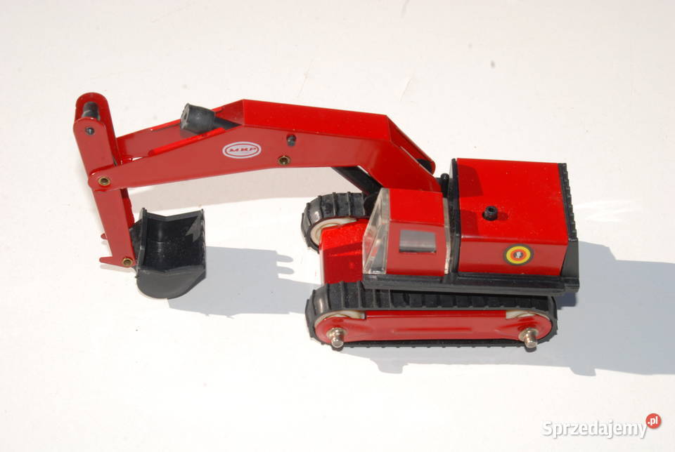 Stara zabawka koparka ładowarka metalowy MIR