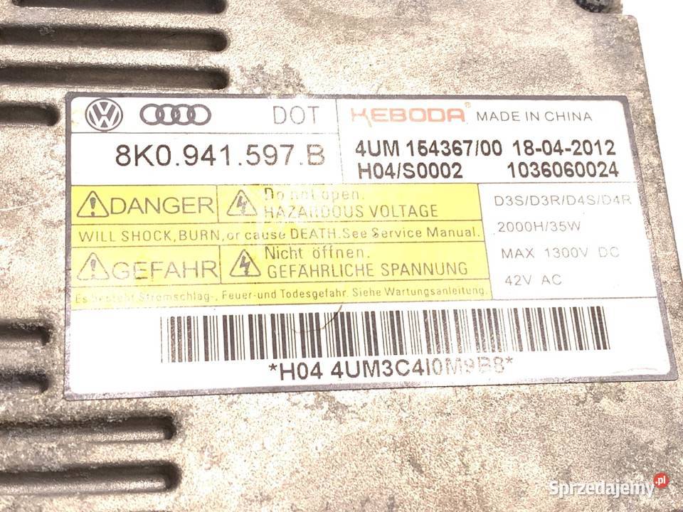 PRZETWORNICA XENON AUDI A5 8T 8K0941597B 0717 osobowe