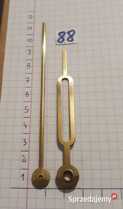 88 Wskazówki zegara komplet mosiądz 15x15mm 44 Tczew