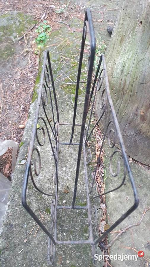 Stojak gazetnik na prasę stary retro metalowy Warszawa