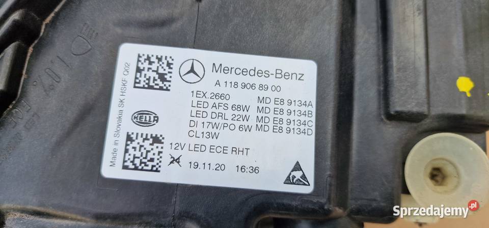 MERCEDES CLA W118 REFLEKTOR LAMPA MULTIBEAM LED Bieleń