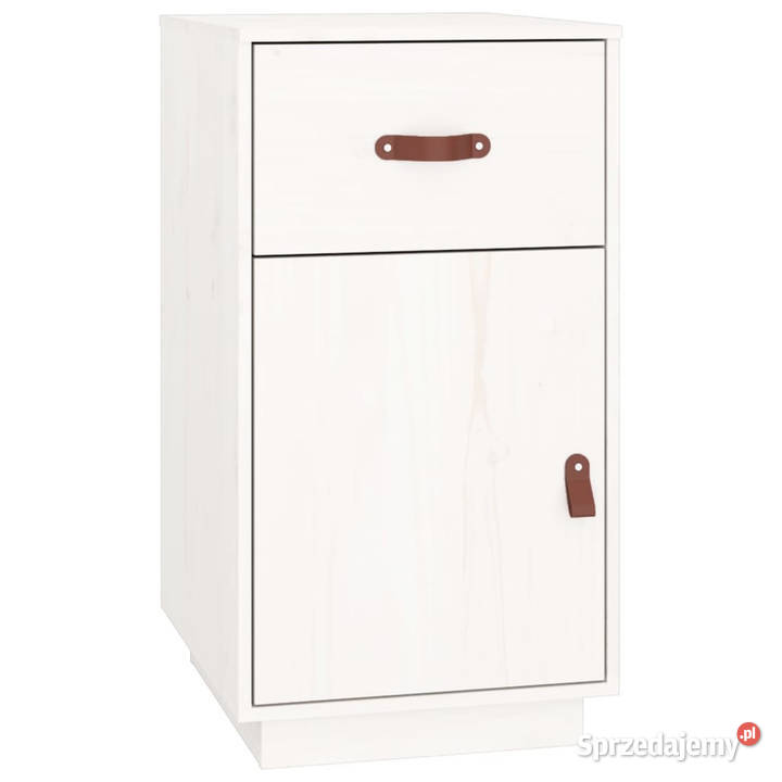 Szafka do biurka biała 40x50x75 lite drewno