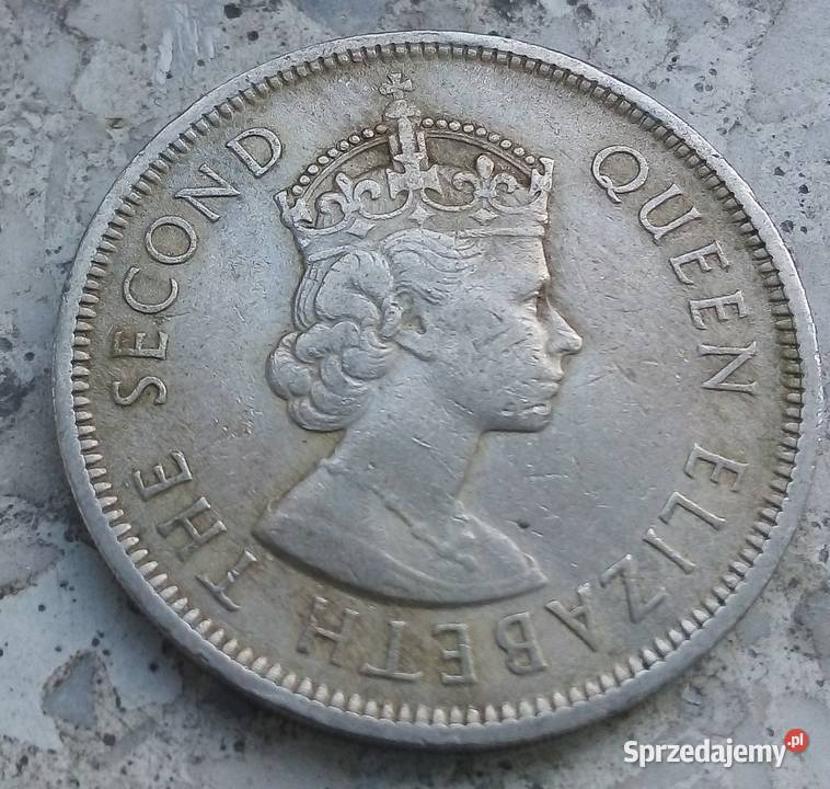 HONG KONG 1 DOLAR 1960 rHELŻBIETA Numizmatyka mazowieckie Legionowo sprzedam