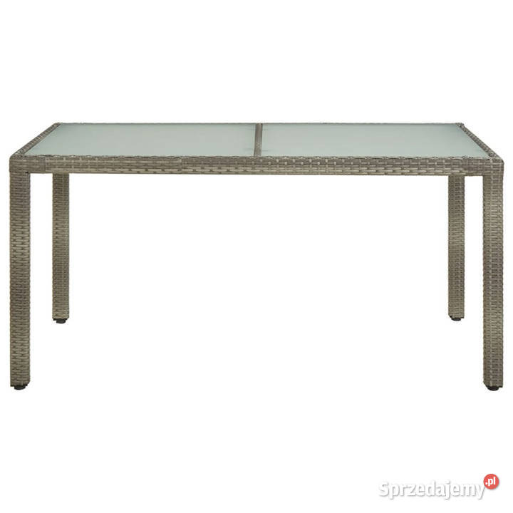 Stół ogrodowy 150x90x75 szkło hartowane i rattan Warszawa