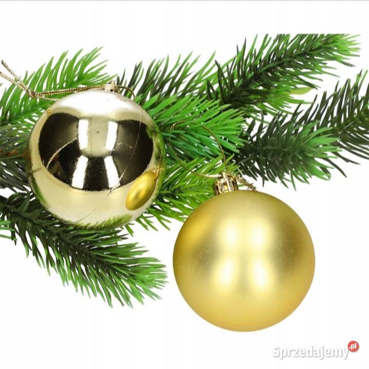 BOMBKI CHOINKOWE 6 54 BOMBKA ZESTAW ZŁOTE Suchy Las