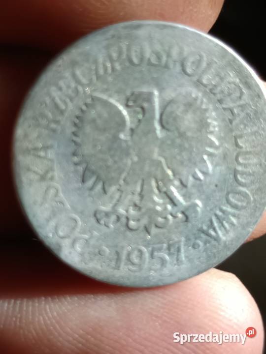 sprzedam monete 50 gr 1957 r lekka skretka