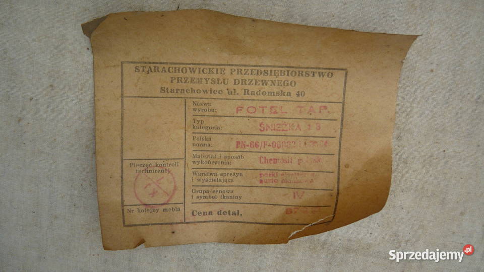 Fotele tapicerowane z PRL Lisek Śnieżka stare Fotele Sokółka sprzedam
