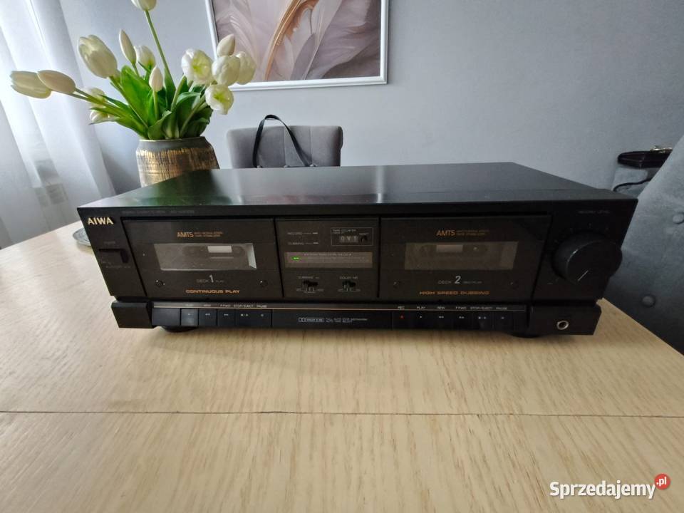 Magnetofon dwukasetowy deck AIWA ADWX333Z made Elektronika Tychy