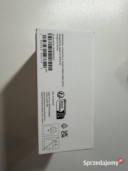 Słuchawki AirPods Pro 3 nowe Gnieździska
