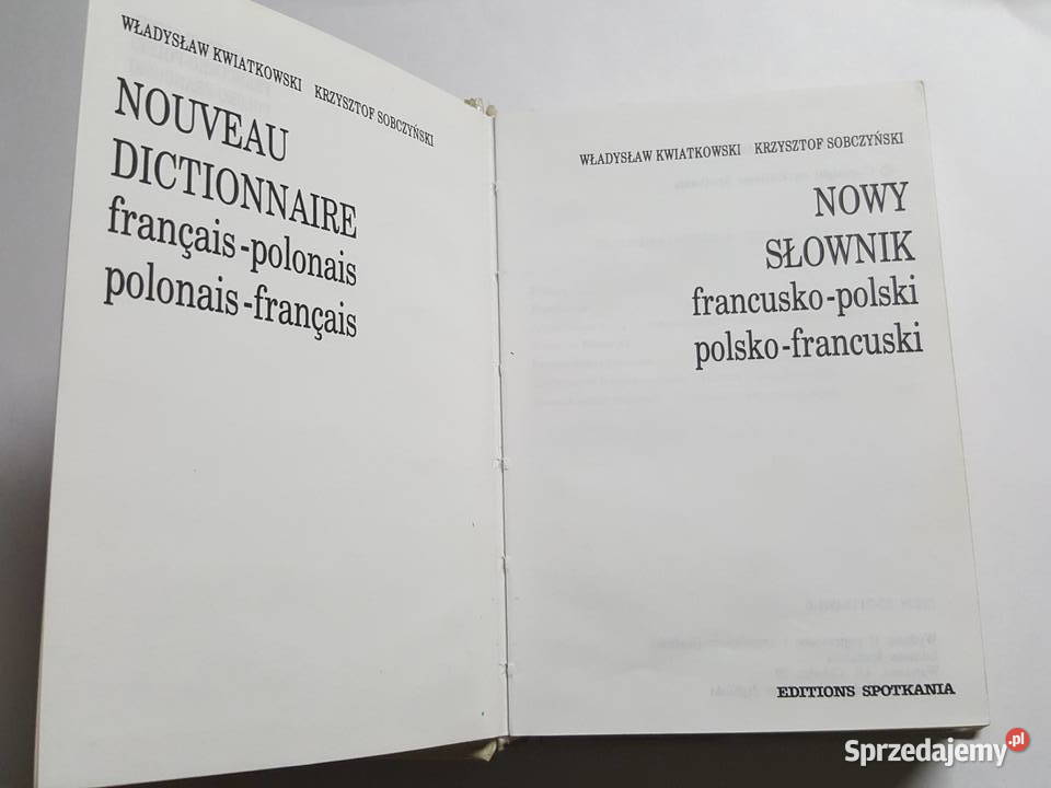 NOWY SŁOWNIK francuskopolski polskofrancuski twarda Złotniki