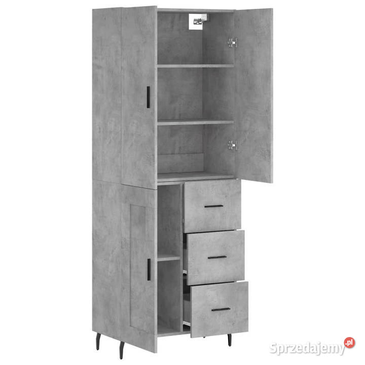 Witrynka szarość betonu 695x34x180 materiał mazowieckie