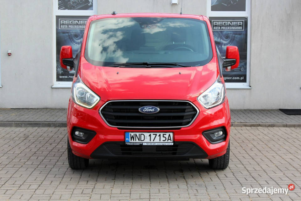 Ford Transit Custom Automat SalonPL FV23 Limited czerwony mazowieckie Sokołów sprzedam
