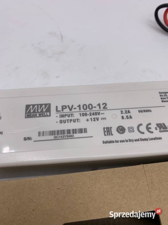 Mean Well LPV10012 12V 100W mazowieckie Warszawa