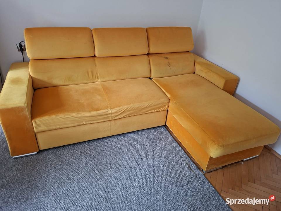 Narożnik rozkładany dwuosobowy z funkcją spania