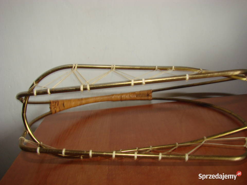 mosiężny koszyk na butelkę PRL pomorskie Pruszcz Gdański