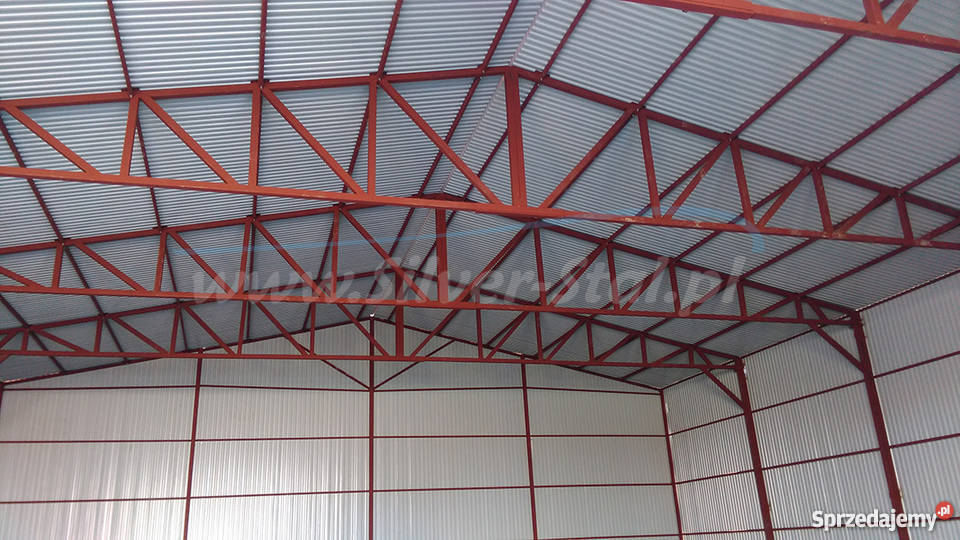 Garaż blaszany na maszyny rolnicze wiata hala mazowieckie Przasnysz