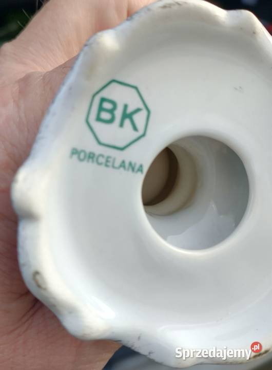 Dwa wazoniki Chodzież i świecznik BK Krotoszyn