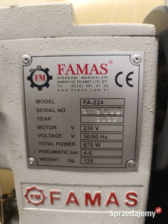 Maszyna do obszywania FAMAS224 Biznes i Przemysł