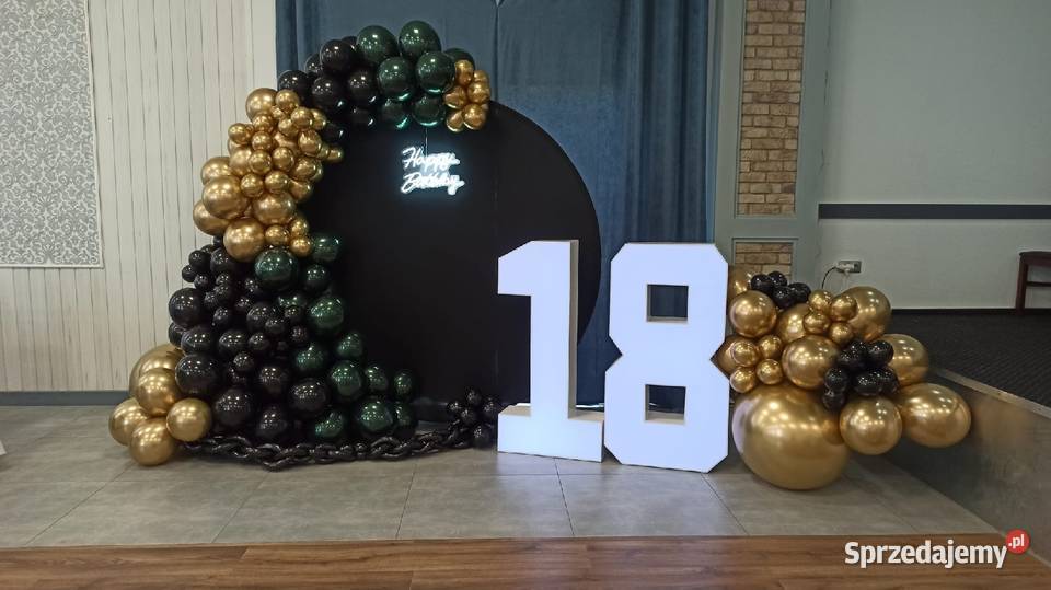 Ścianki balonowe dekoracja urodziny 18 wesela Pozostałe wielkopolskie