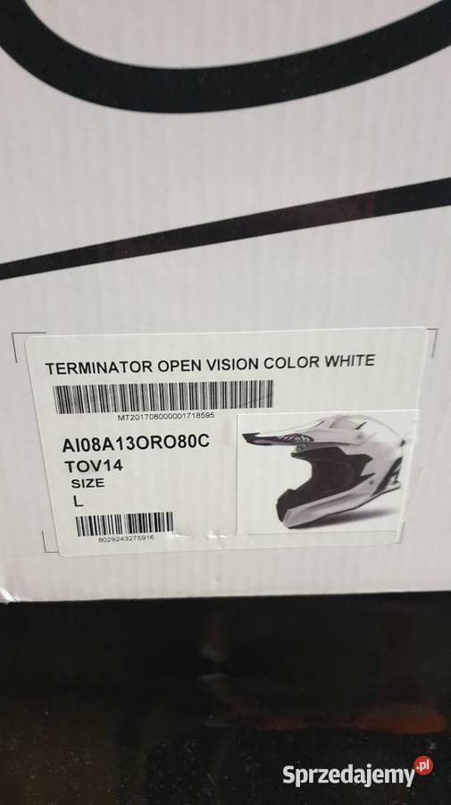 AIROH TERMINATOR L OPEN VISION Biały Kaski Otomin sprzedam