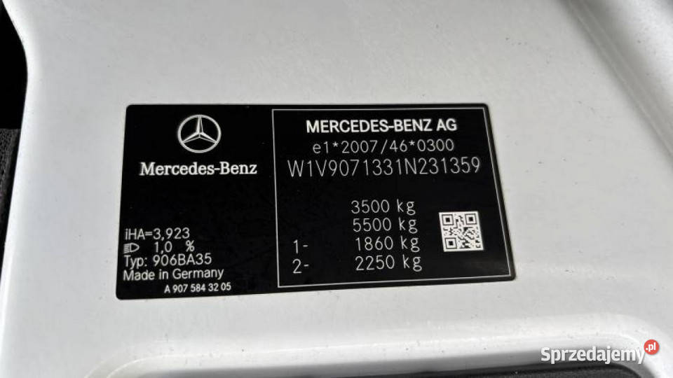 Mercedes 319 Sprinter CDI Aut E6 35t immobilizer Grójec sprzedam