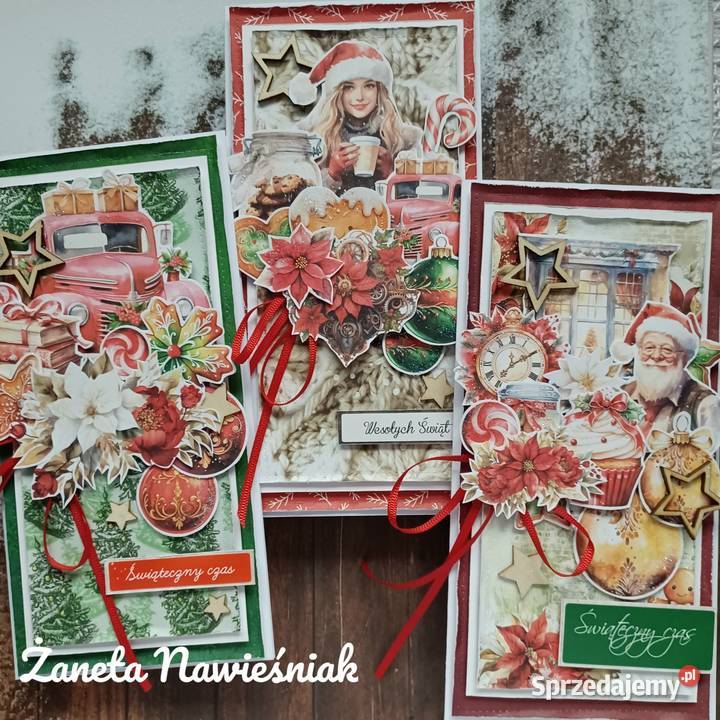 Kartka świąteczna hand made z kopertą Mszana Dolna