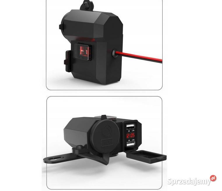 ŁADOWARKA USB Z WOLTOMIERZEM DO MOTOCYKLA Sosnowiec