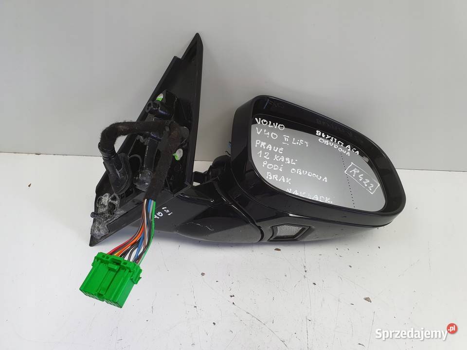 LUSTERKO PRAWE Volvo V40 II PASAŻERA 12 Pin Części samochodowe Rudka