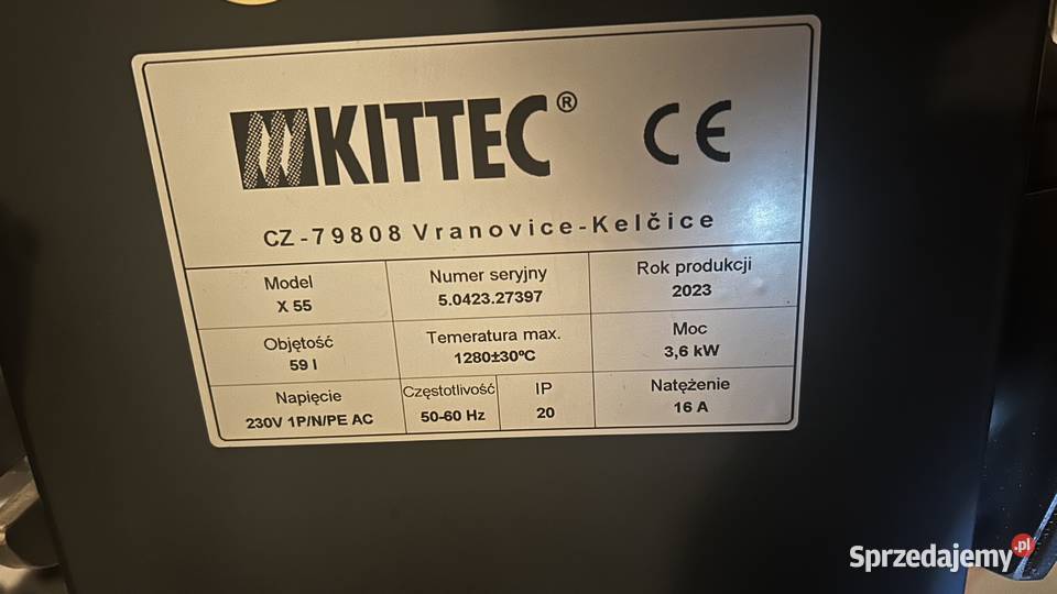 Piec do ceramiki Kittec x55 Pietrzykowice
