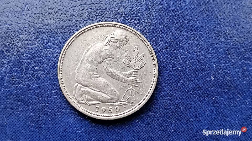 Stare monety 50 fenig 1950 J NIemcy Lesko sprzedam